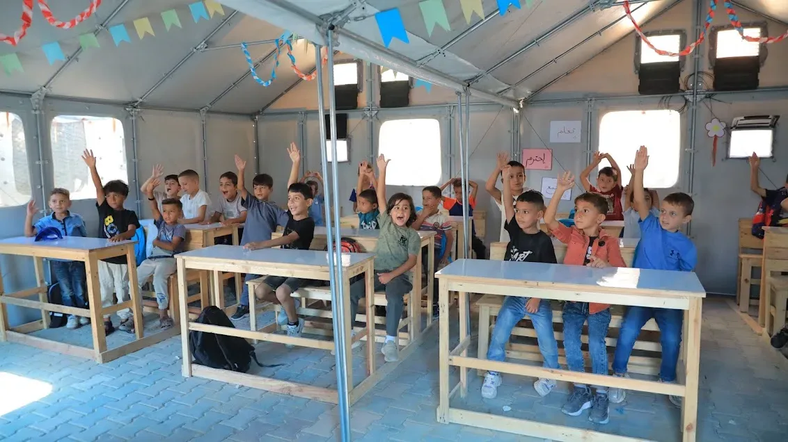 جمعية فلسطين الغد تفتتح مدرسة فلسطين الغد 2 بالشراكة مع تكية أم علي في غزة