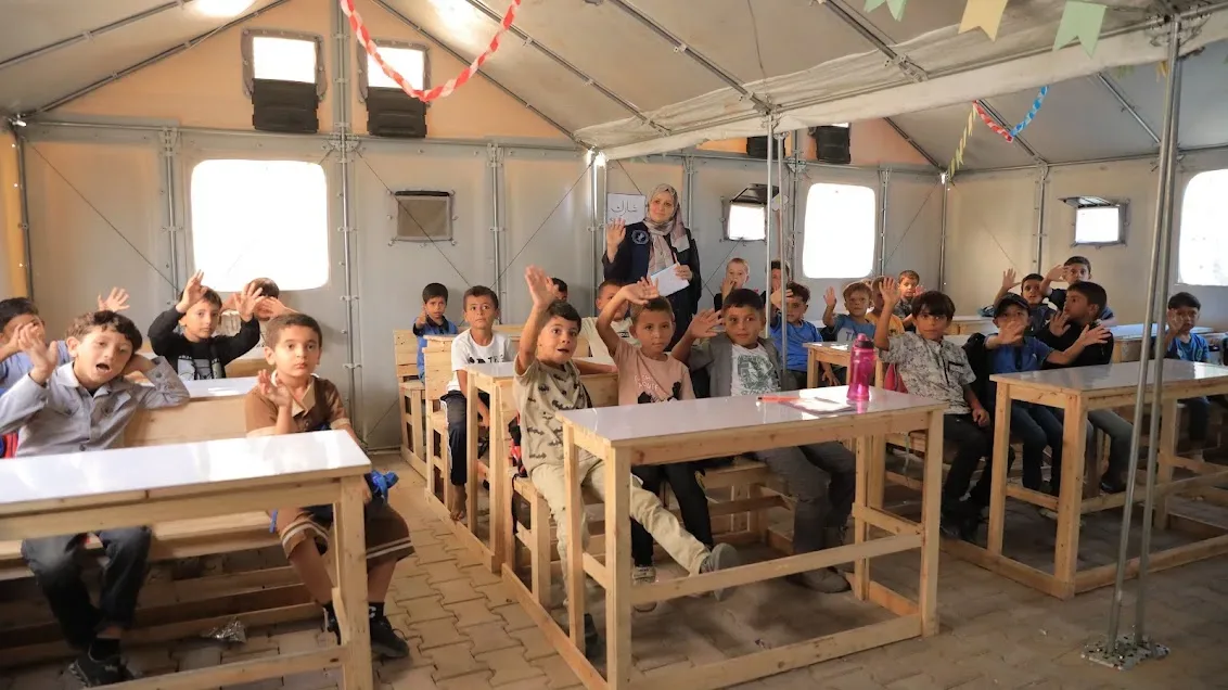 جمعية فلسطين الغد تفتتح مدرسة فلسطين الغد 2 بالشراكة مع تكية أم علي في غزة