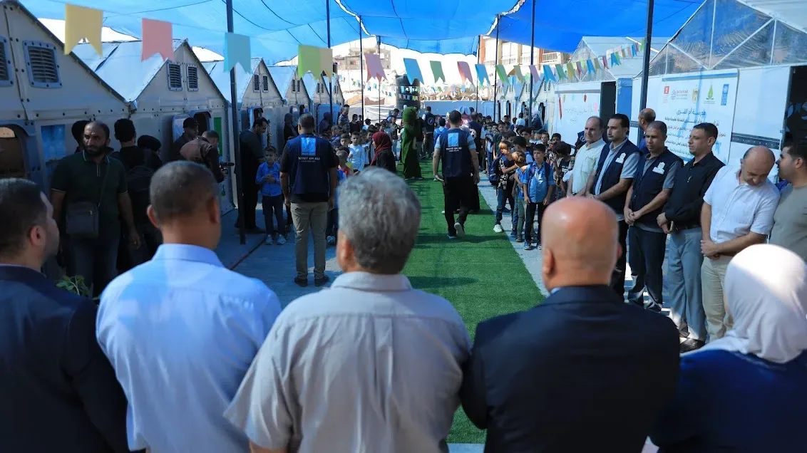 جمعية فلسطين الغد تفتتح مدرسة فلسطين الغد 2 بالشراكة مع تكية أم علي في غزة