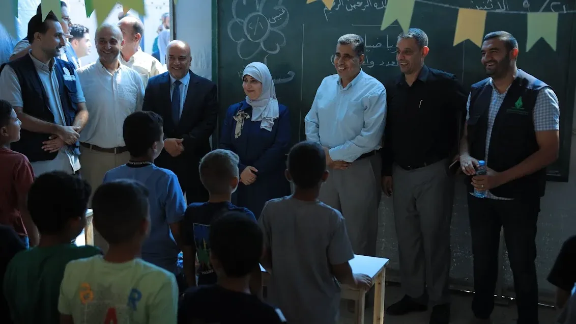 جمعية فلسطين الغد تفتتح مدرسة فلسطين الغد 2 بالشراكة مع تكية أم علي في غزة